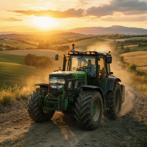 Trattore racing in campo